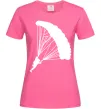 Женская футболка Парашютист Ярко-розовый фото