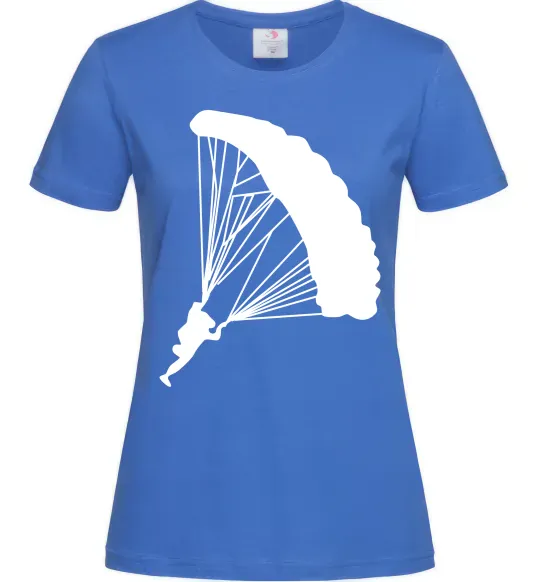 Женская футболка Парашютист Ярко-синий фото