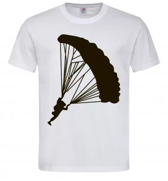 Чоловіча футболка Парашютист Білий фото