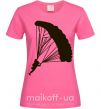 Жіноча футболка Парашютист Яскраво-рожевий фото