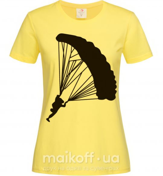 Жіноча футболка Парашютист Лимонний фото