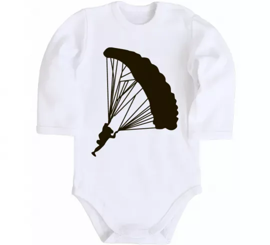 Дитячий бодік Парашютист Білий фото