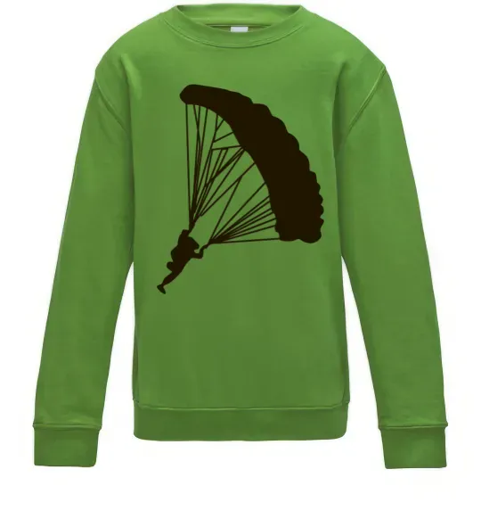 Детский Свитшот Парашютист Лаймовый фото