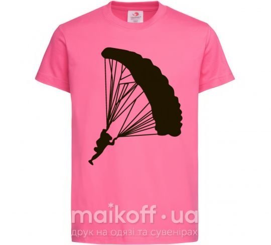 Детская футболка Парашютист Ярко-розовый фото