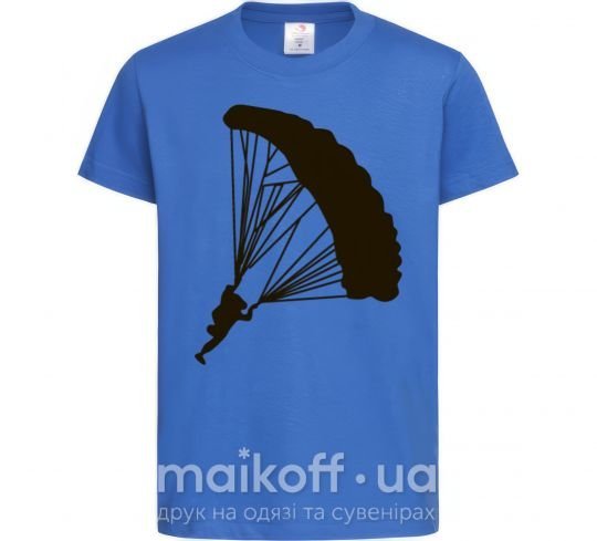Детская футболка Парашютист Ярко-синий фото