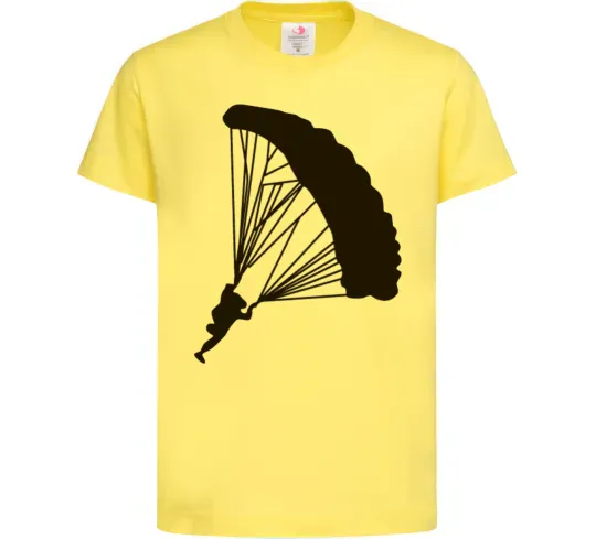 Дитяча футболка Парашютист Лимонний фото