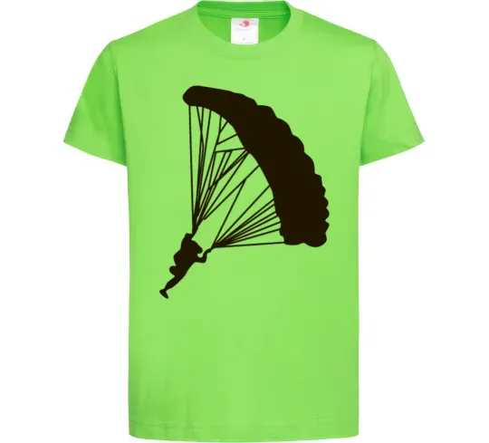 Дитяча футболка Парашютист Лаймовий фото