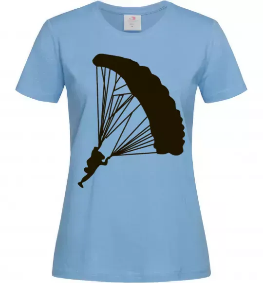 Женская футболка Парашютист Голубой фото