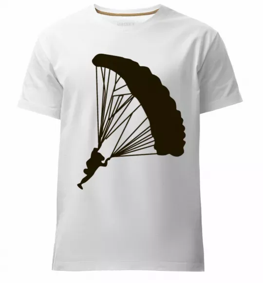 Чоловіча преміум футболка Парашютист Білий фото