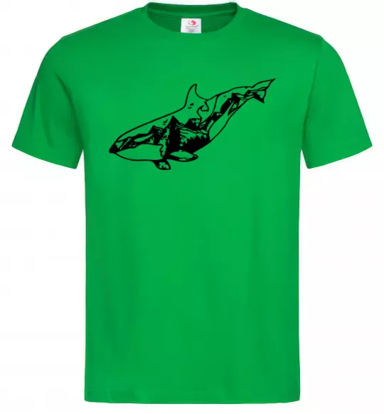 Мужская футболка Кит гори Зеленый фото