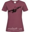 Жіноча футболка Кит горы Бордовий фото