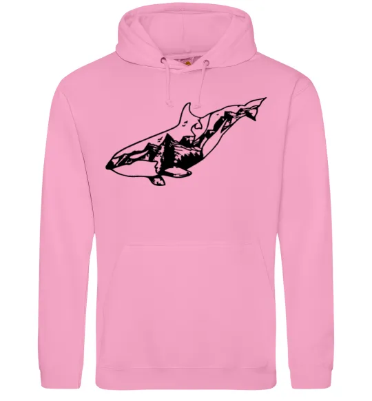 Жіноча толстовка (худі) Кит гори Рожевий фото