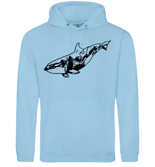 Жіноча толстовка (худі) Кит гори Блакитний фото