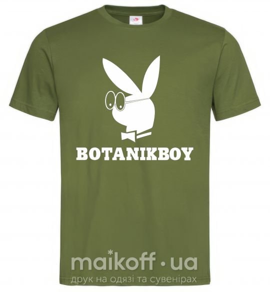 Мужская футболка Playboy botanikboy Оливковый фото