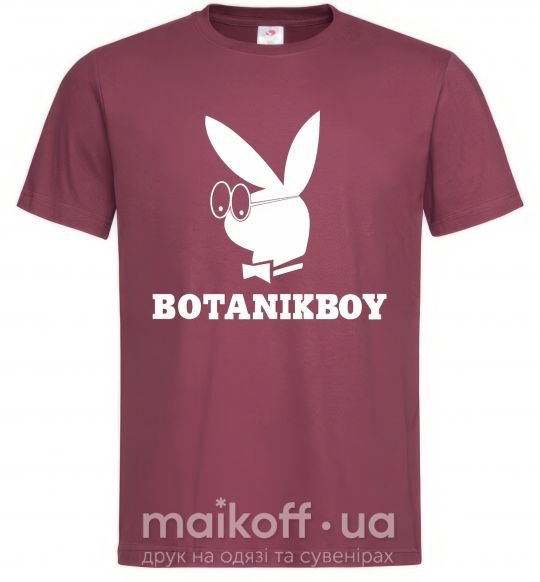Чоловіча футболка Playboy botanikboy Бордовий фото