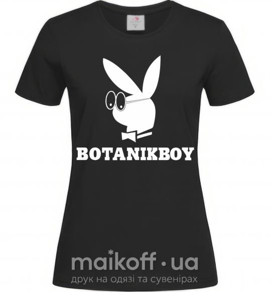 Жіноча футболка Playboy botanikboy Чорний фото