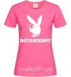Жіноча футболка Playboy botanikboy Яскраво-рожевий фото