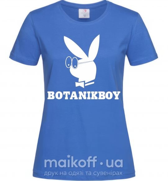 Жіноча футболка Playboy botanikboy Яскраво-синій фото