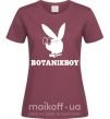 Женская футболка Playboy botanikboy Бордовый фото