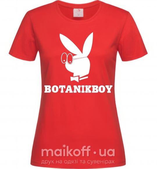 Жіноча футболка Playboy botanikboy Червоний фото