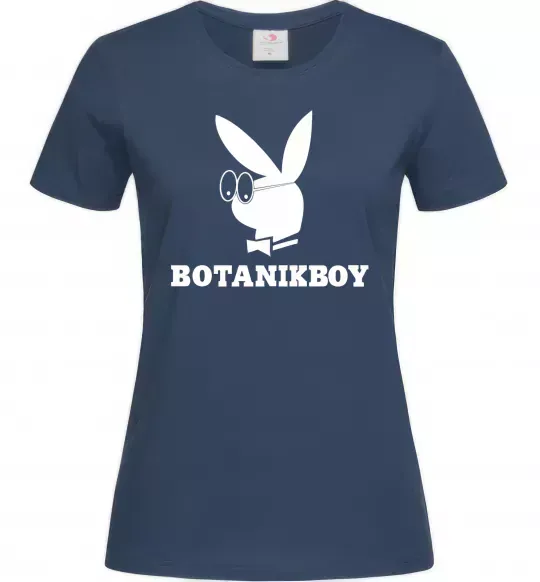 Жіноча футболка Playboy botanikboy Темно-синій фото