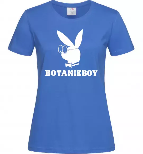 Жіноча футболка Playboy botanikboy Яскраво-синій фото