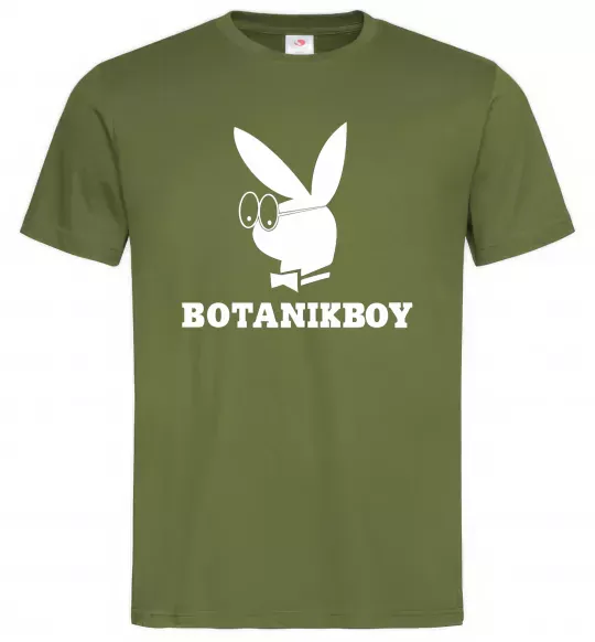 Чоловіча футболка Playboy botanikboy Оливковий фото