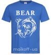 Чоловіча футболка Bear ч/б изображение Яскраво-синій фото