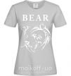 Жіноча футболка Bear ч/б изображение Сірий фото