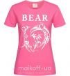 Жіноча футболка Bear ч/б изображение Яскраво-рожевий фото