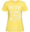 Женская футболка Bear ч/б изображение Лимонный фото