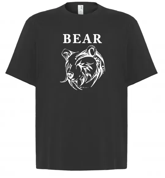 Футболка Оверсайз Bear ч/б зображення Чорний фото