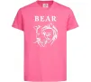 Детская футболка Bear ч/б зображення Ярко-розовый фото