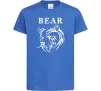 Детская футболка Bear ч/б зображення Ярко-синий фото