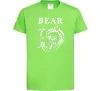 Детская футболка Bear ч/б зображення Лаймовый фото