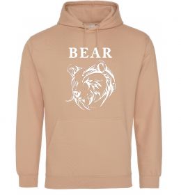 Чоловіча толстовка (худі) Bear ч/б зображення