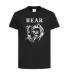 Детская футболка Bear ч/б зображення Черный фото