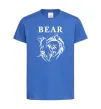 Детская футболка Bear ч/б зображення Ярко-синий фото