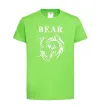 Детская футболка Bear ч/б зображення Лаймовый фото