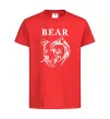 Детская футболка Bear ч/б зображення Красный фото