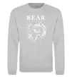 Світшот Bear ч/б зображення Сірий меланж фото