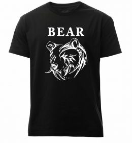 Мужская премиум футболка Bear ч/б зображення