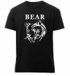 Мужская премиум футболка Bear ч/б зображення Черный фото