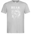 Мужская футболка Bear ч/б зображення Серый фото