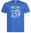 Мужская футболка Bear ч/б зображення Ярко-синий фото