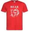 Мужская футболка Bear ч/б зображення Красный фото