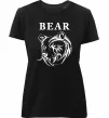 Женская премиум футболка Bear ч/б зображення Черный фото