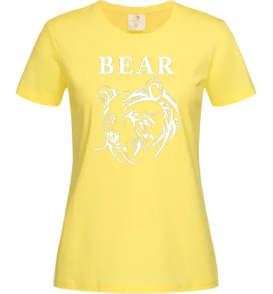 Жіноча футболка Bear ч/б зображення Лимонний фото