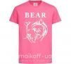 Детская футболка Bear ч/б изображение Ярко-розовый фото