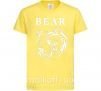 Дитяча футболка Bear ч/б изображение Лимонний фото